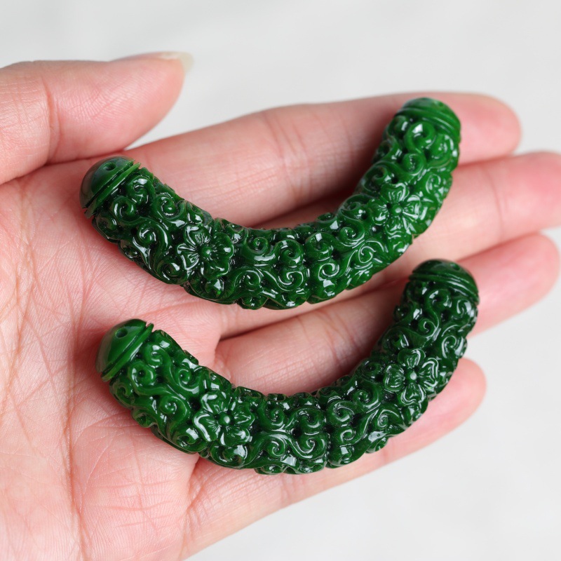 Wedding Yes - 1pc Natural A Green Jade Dragon