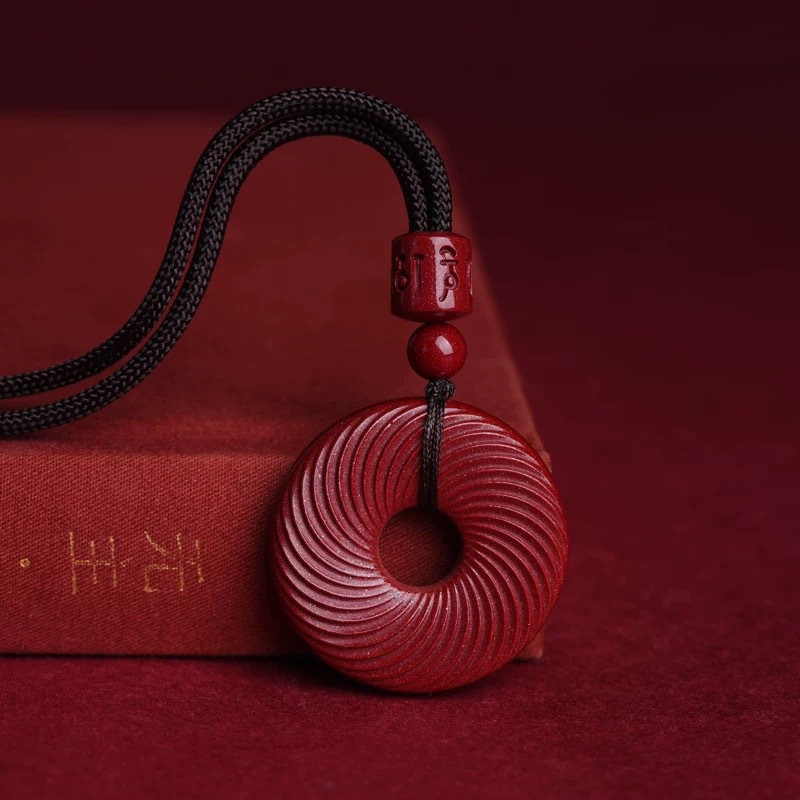 Wedding Yes - Red Cinnabar Chinese Ripple Safety Buckle
