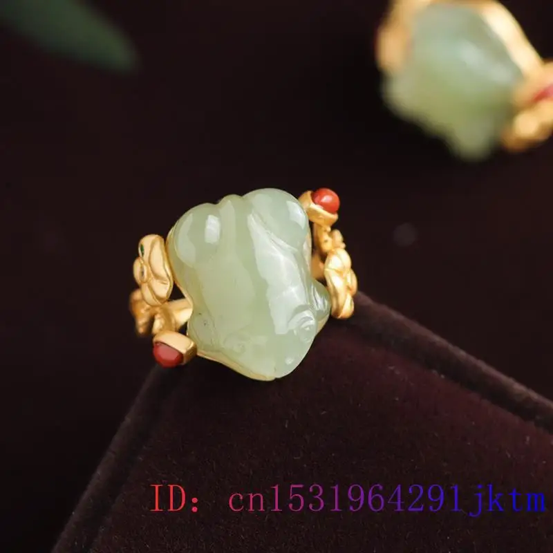 Green Jade Frog Rings Charms N - Wedding Yes recension och pris
