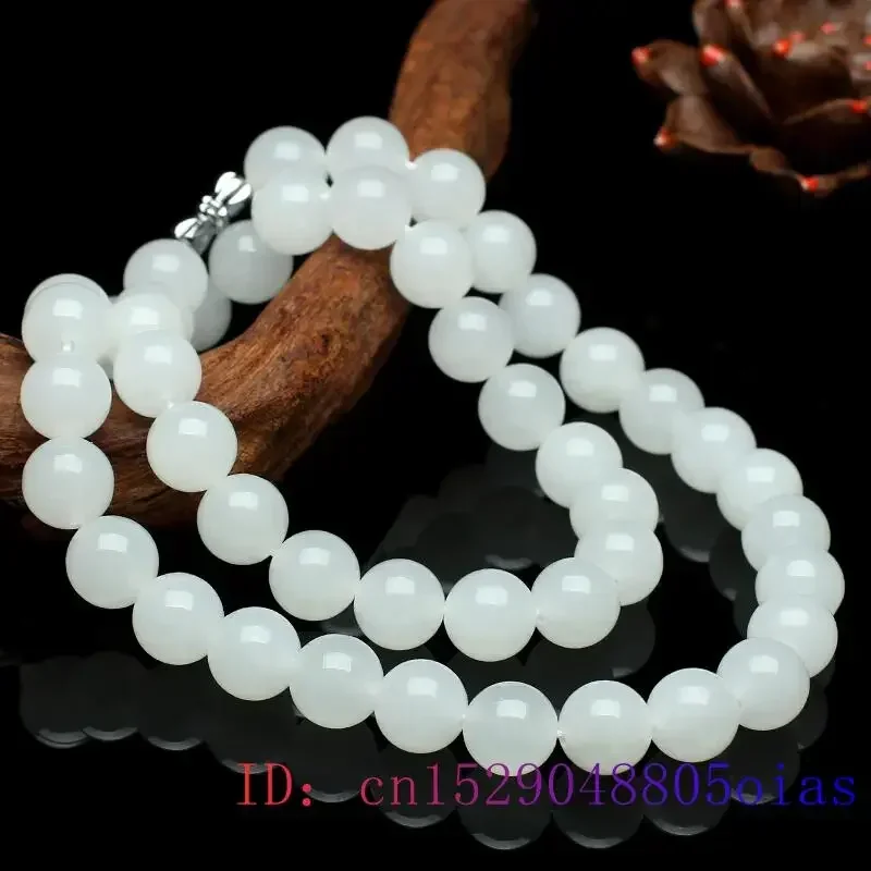White Jade Beaded Necklace Bea - Wedding Yes recension och pris