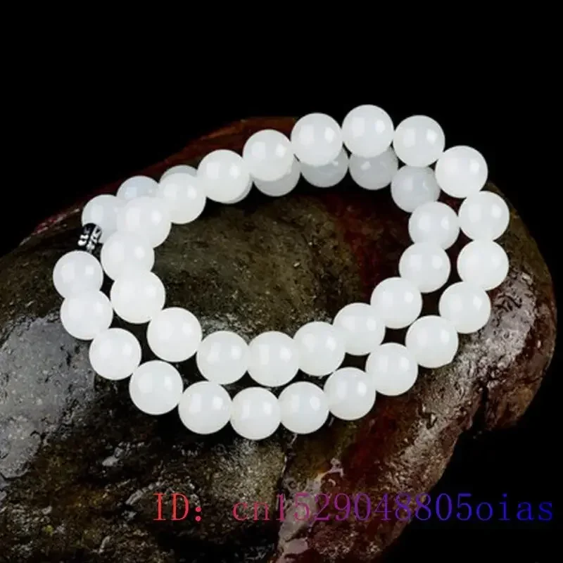White Jade Beaded Necklace Bea - Wedding Yes recension och pris