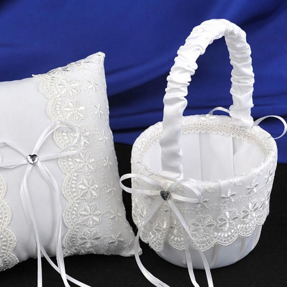 Romantic Flower Pearl Bowknot  - Flower Girl Basket recension och pris