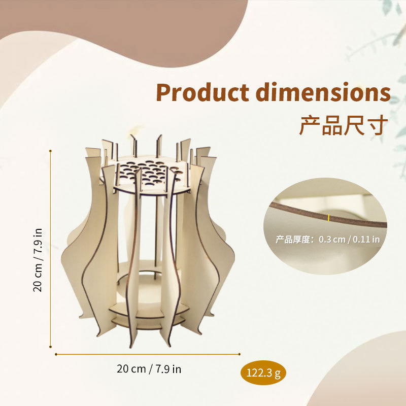 Wooden Puzzle Vase For Bouquet - Flower Girl Basket recension och pris