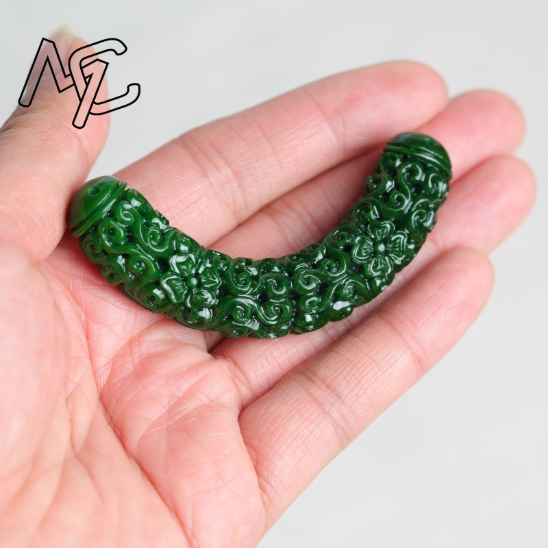 1pc Natural A Green Jade Drago - Wedding Yes recension och pris