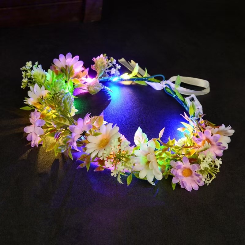 LED Light Up Flower Crown Head - Wedding Arch Flower recension och pris