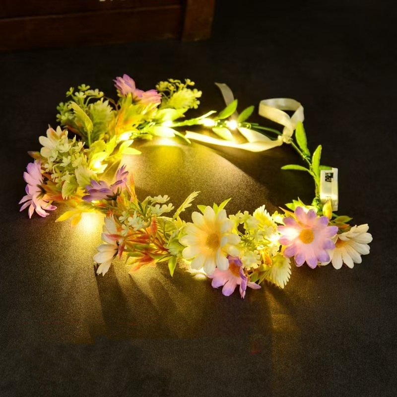 LED Light Up Flower Crown Head - Wedding Arch Flower recension och pris