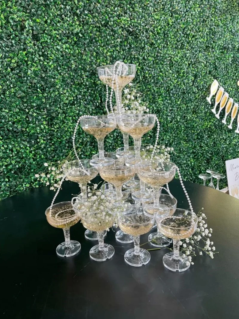 20-60PCS Acrylic Champagne Cou - Champagne Tower Set recension och pris
