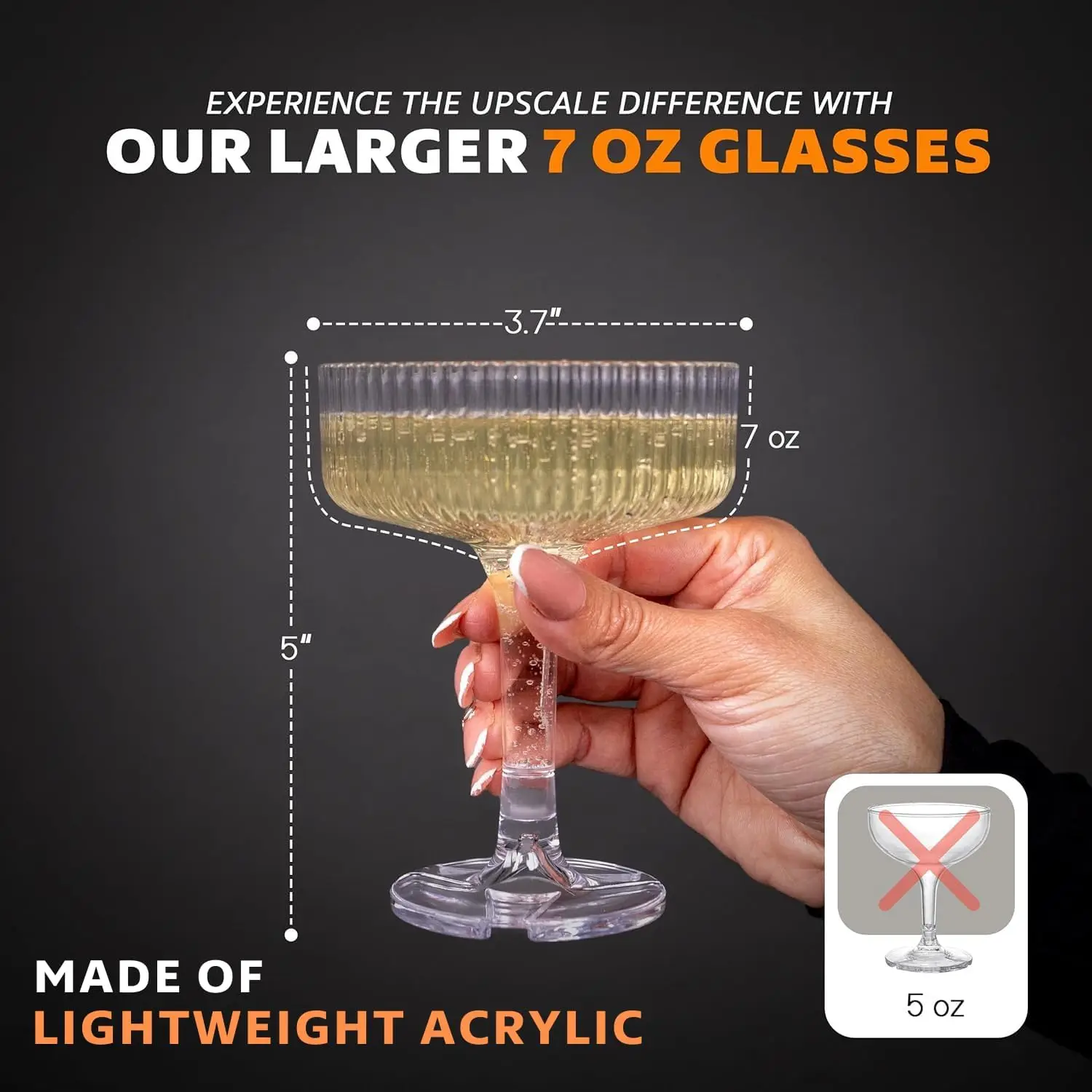 20-60PCS Acrylic Champagne Tow - Champagne Tower Set recension och pris