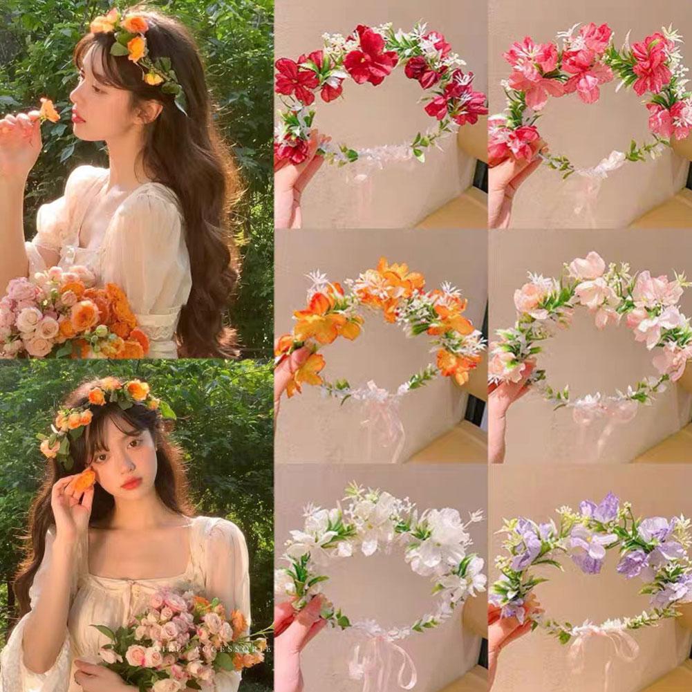 Flower Wreath Headband Girls B - Wedding Arch Flower recension och pris