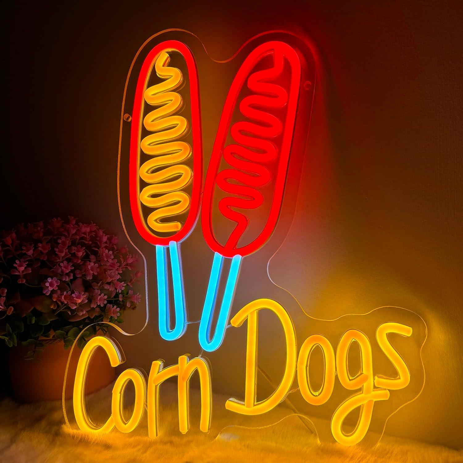 Corn Dog Neon Sign Snack USB D - Wedding Led recension och pris