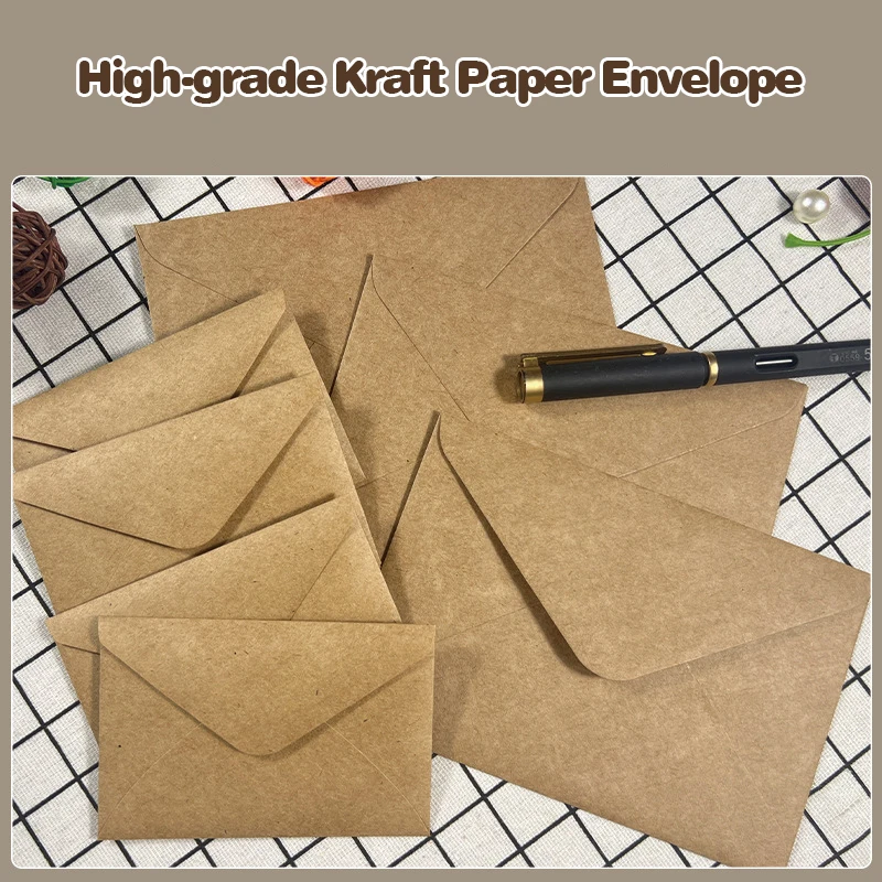 50pcs Kraft Brown Paper Envelo - Wedding Supply Business recension och pris