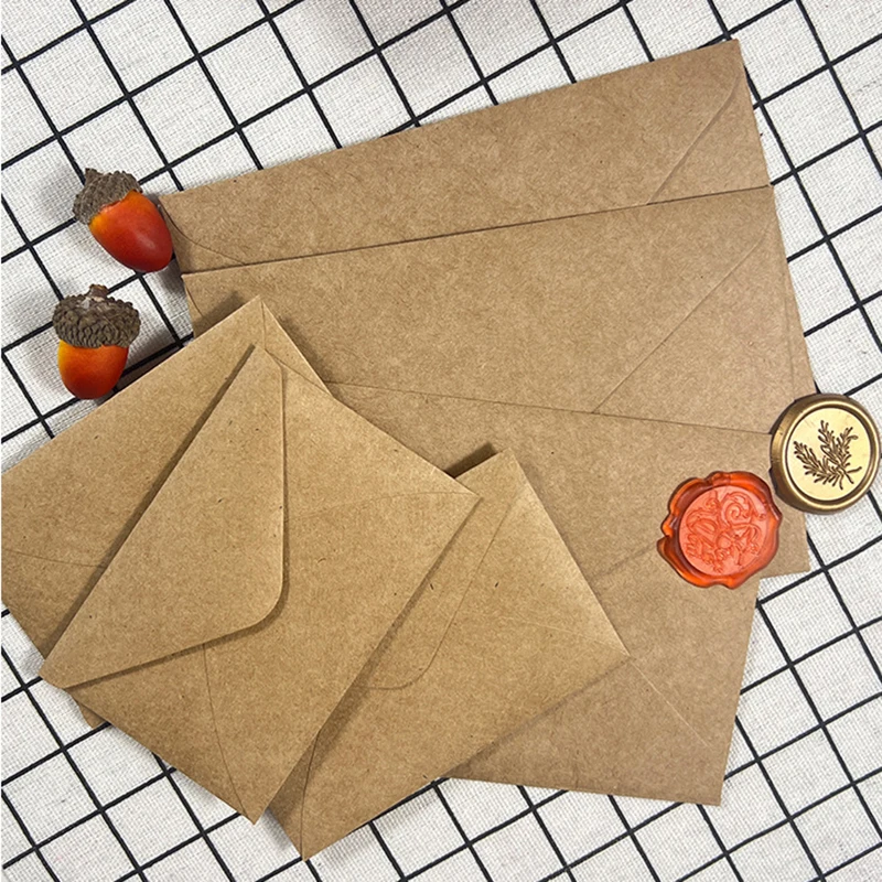 50pcs Kraft Brown Paper Envelo - Wedding Supply Business recension och pris